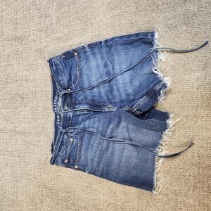 American Eagle Relaxed Shorts Blue Denim Belted Women’s Size 12